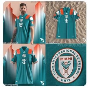 Inter Miami 2024 Football Club Third Jersey Medina 101 XL Soccer Dolphins Royal